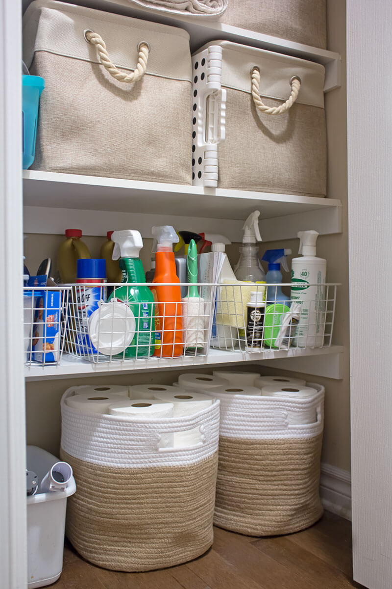 [ 12 Pack ] Plastic Storage Baskets - Small Pantry Organization and Storage  Bins - Household Organizers for Laundry Room, Bathrooms, Bedrooms