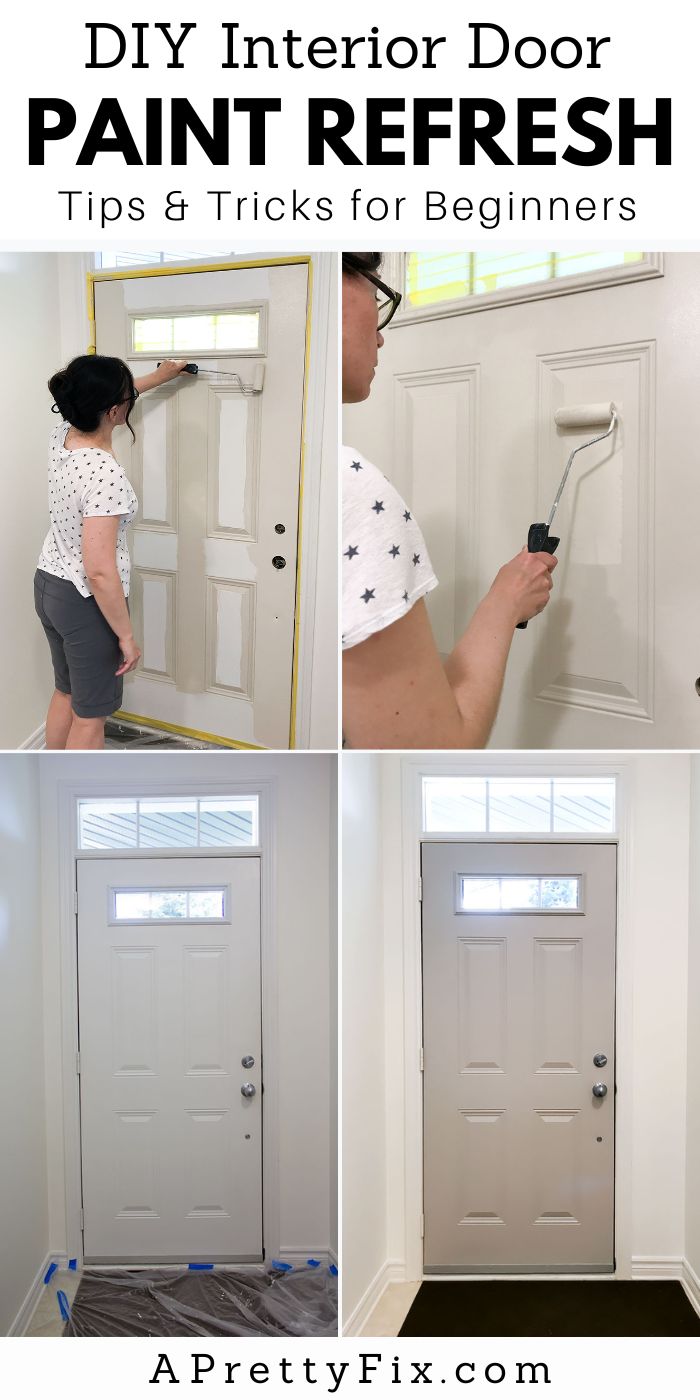 DIY Interior Front Door Paint Refresh - A Pretty Fix