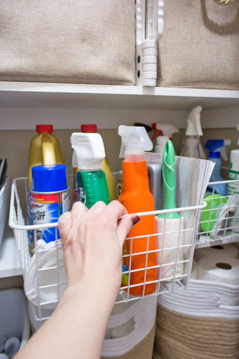 Clean Linen Racks How To Organize A Linen Closet & Maximize Space - A Pretty Fix