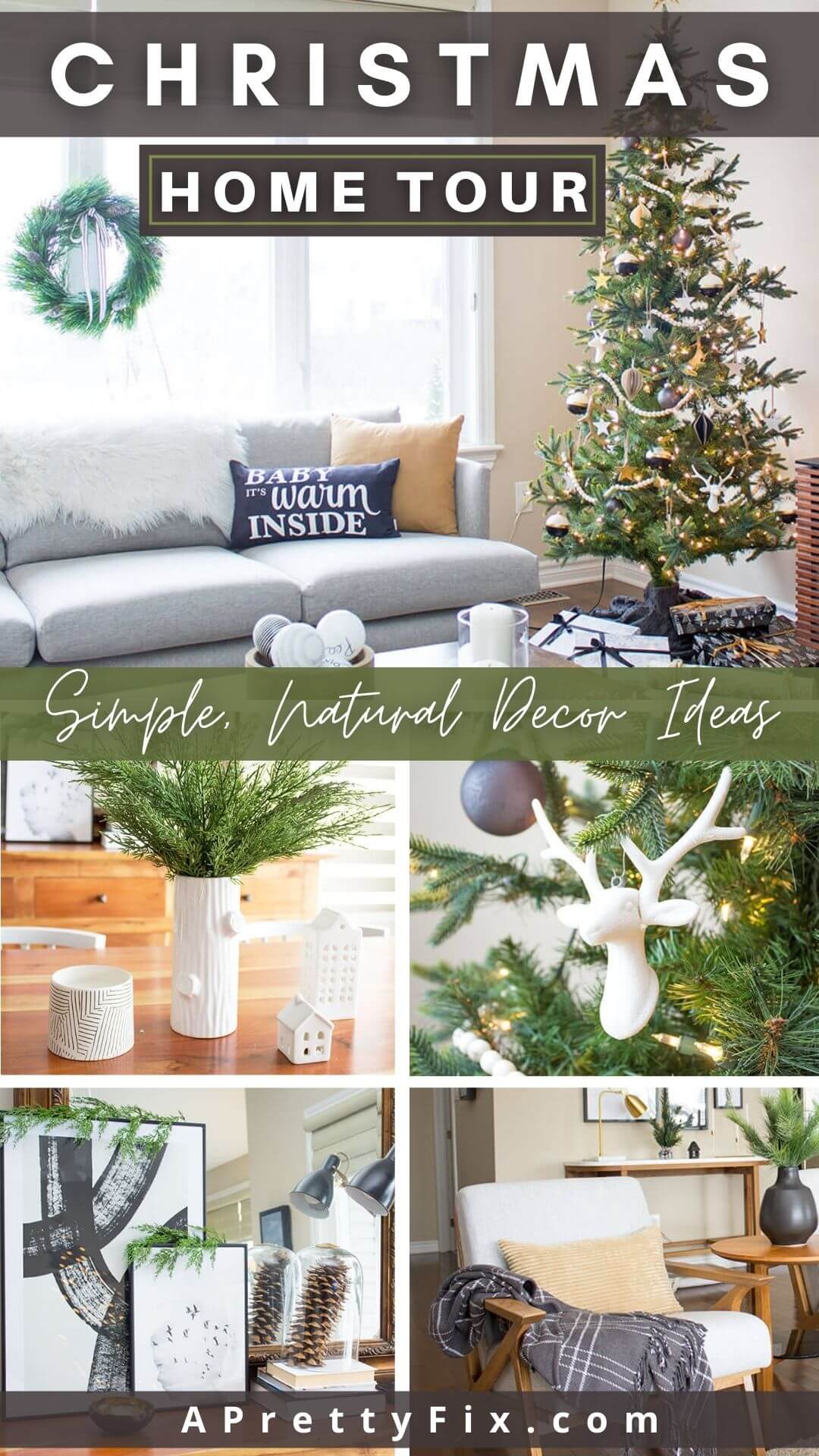 Nature-Inspired Christmas Home Tour - A Pretty Fix