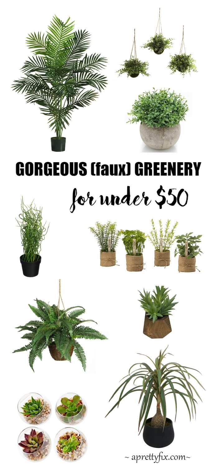 Random Greenery Gorgeous (faux) Greenery for under $50 - A Pretty Fix