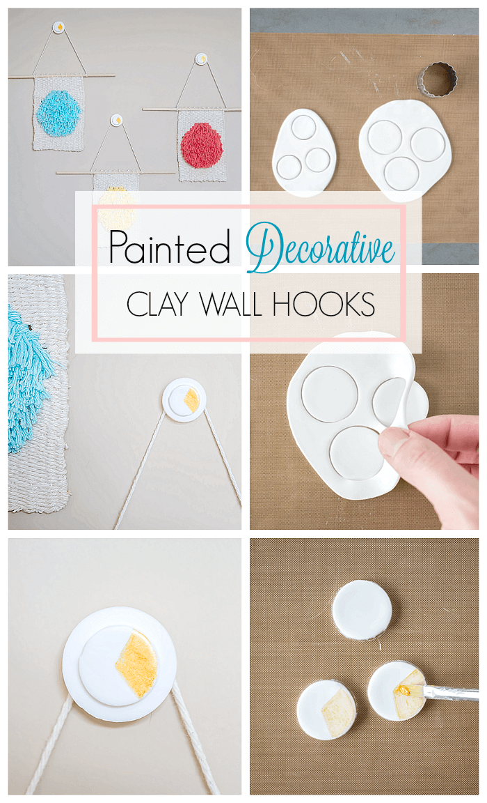 decorative wall hangers hooks on Painted Decorative Clay Wall Hooks A Pretty Fix
